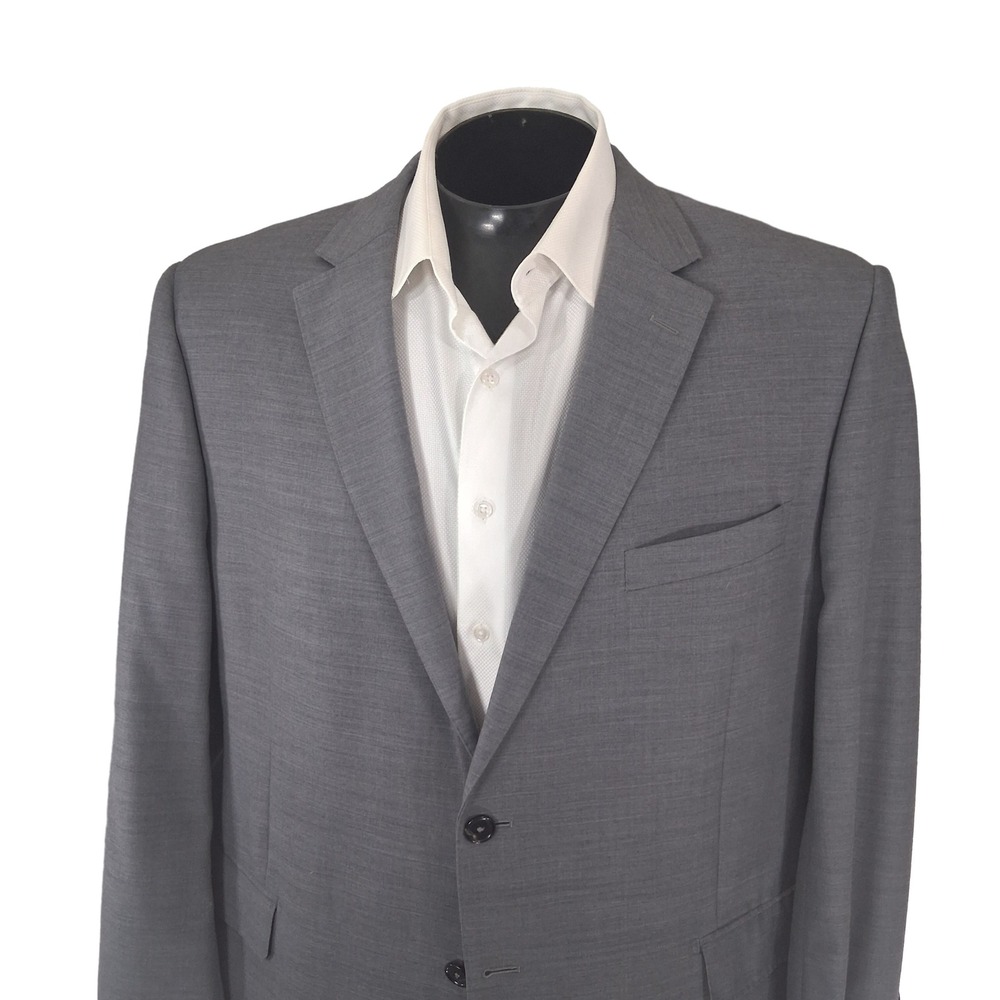 Tiglio Luxe Novello Blazer 44S Light Grey Wool Lanificio Di Biella Double Vent